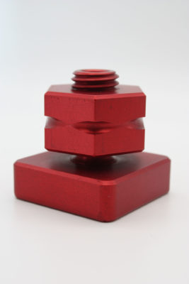 Open House Sample Part - Red bolt with nut together- rossmachine.com